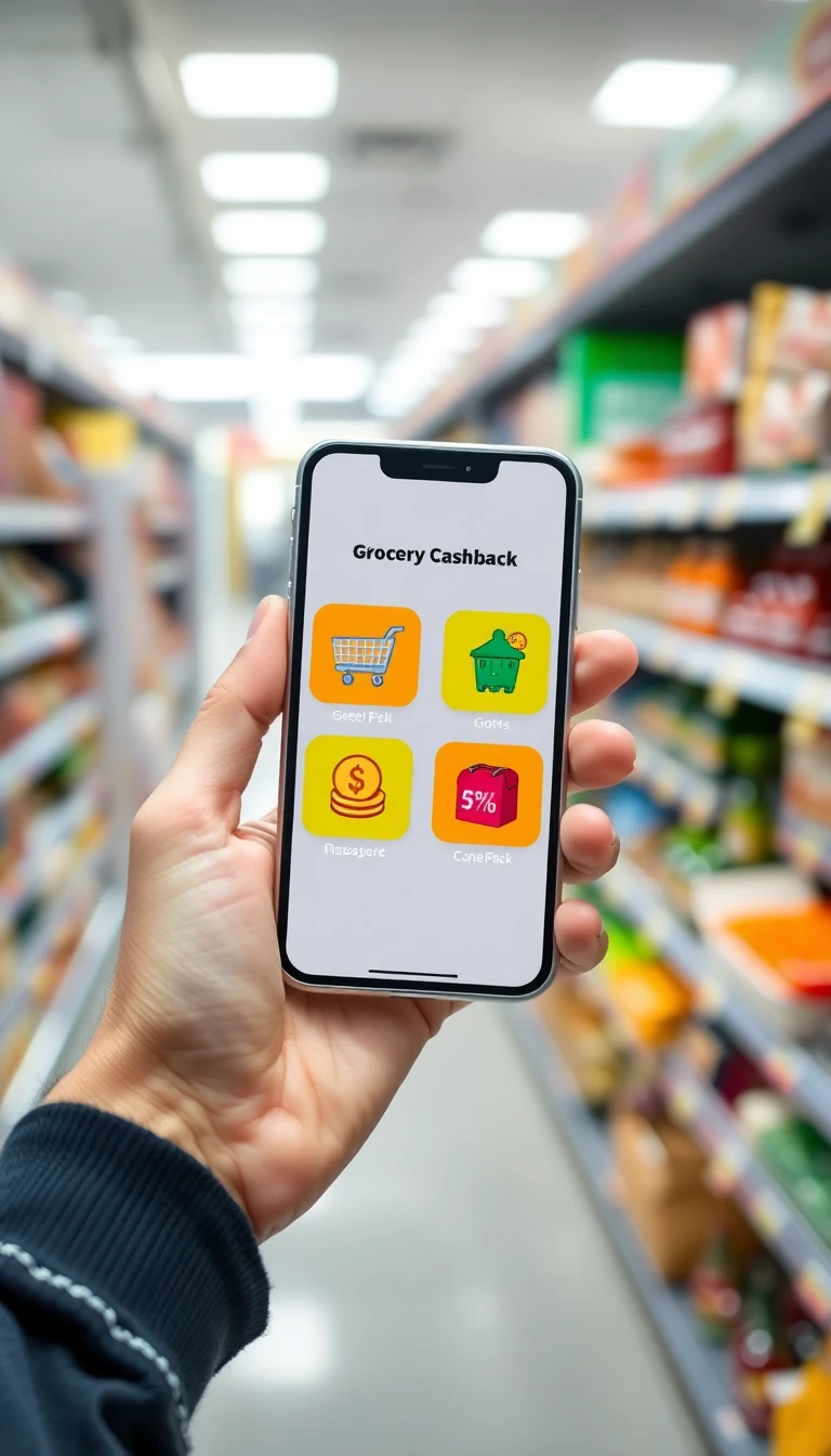 Smartphone affichant des applications de remboursement de courses