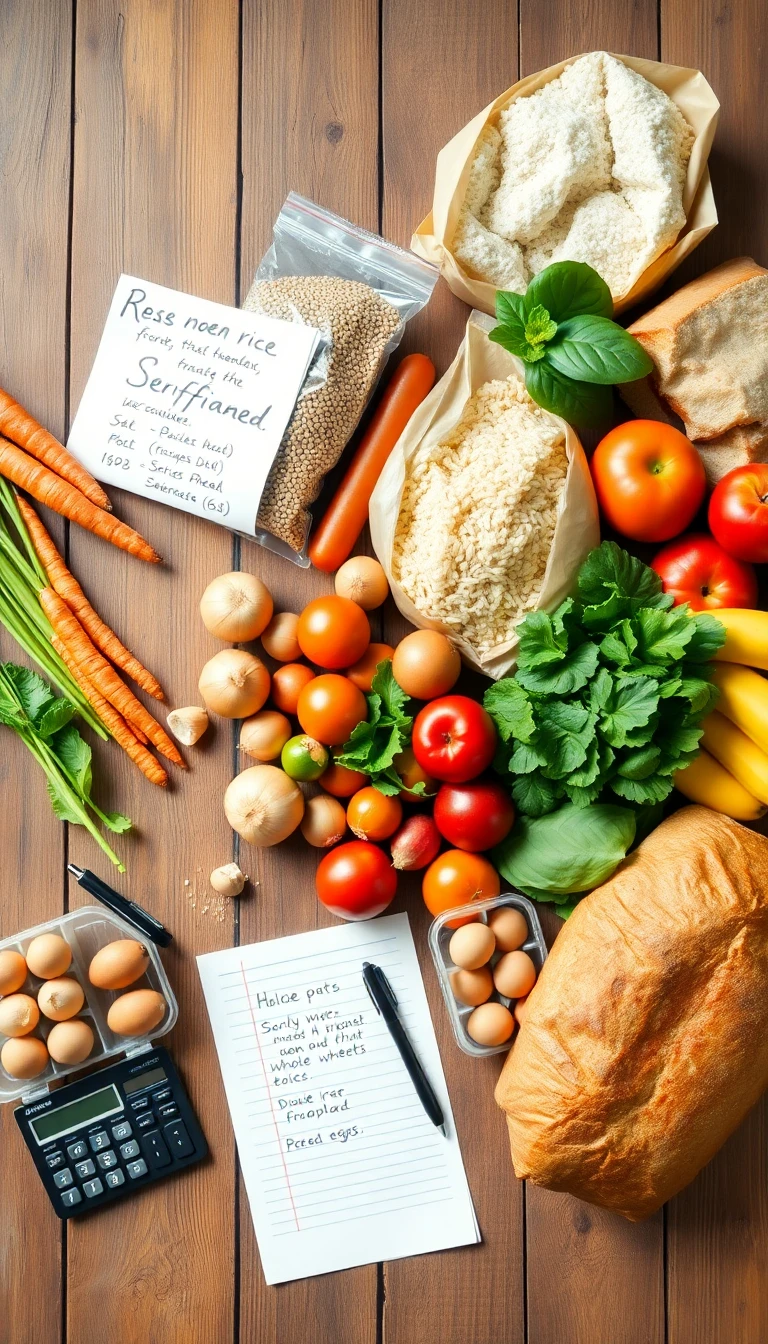 Panier de courses équilibré et économique