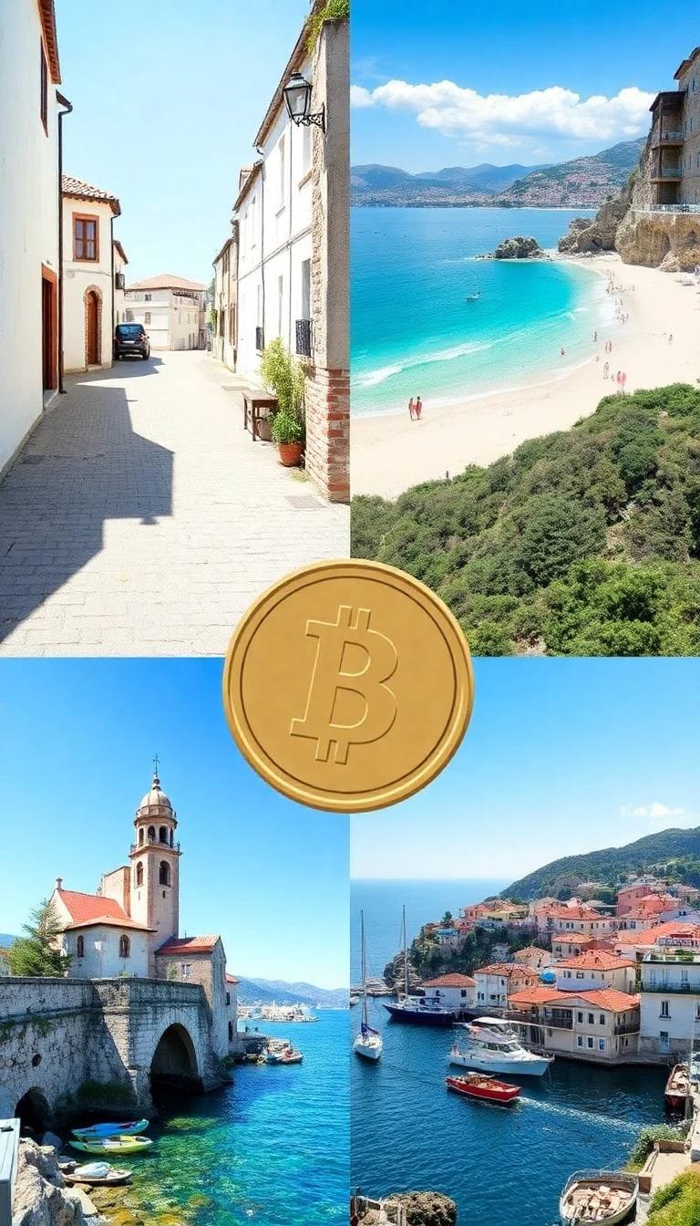 Collage de paysages de destinations de vacances abordables en août